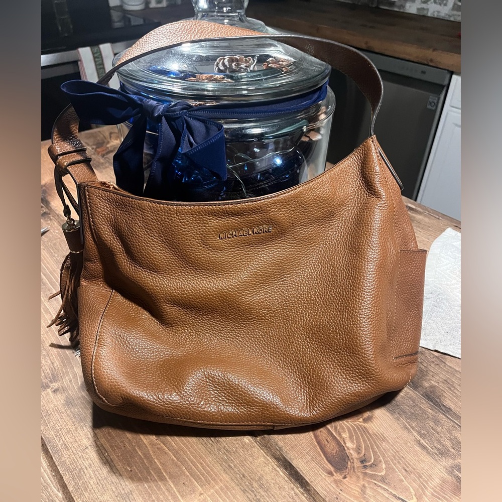 Michael Kors Tan Leather Hobo Bag